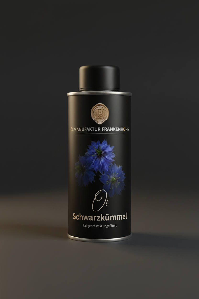 Frontales Schwarzkümmelöl-Mockup